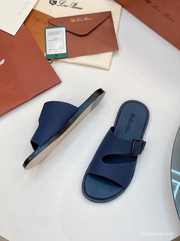 Loro Piana Spring Summer 2025 Men's Slippers with High-Quality Stitching and Comfortable Sole - AS00250