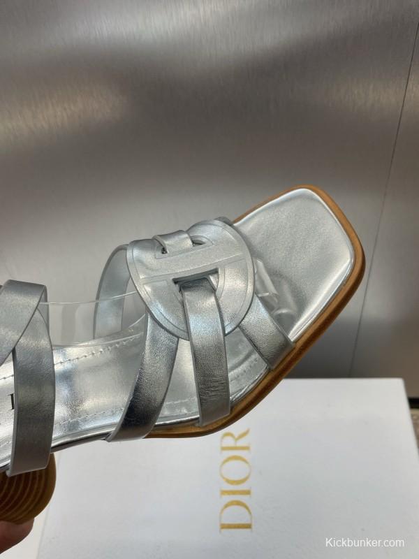 Dior D-Club Jelly Color Hollow Layered Cross Strap High Heel Women Shoes - KFY00290