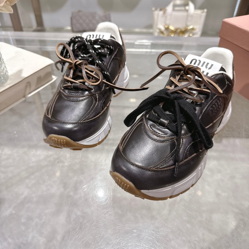 Miu Miu 2025 SS Dad Shoes Retro Style Athletic Sneakers - KFY00300/KFY00320