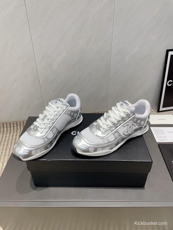 Chanel Silver Horn King II Casual Series Sports Shoes - KFY00330