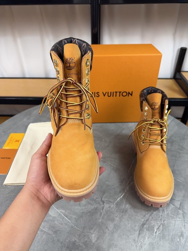 Timberland x LV Monogram Ankle Boots Waterproof Suede - LY00380