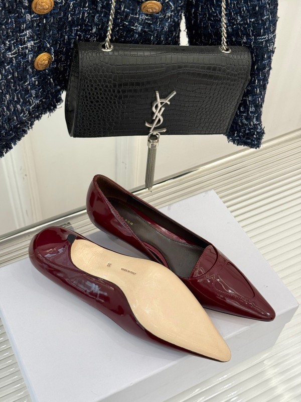 The Row Kitten Heel Pointed Toe High Heels Minimalist Design - KFY00320