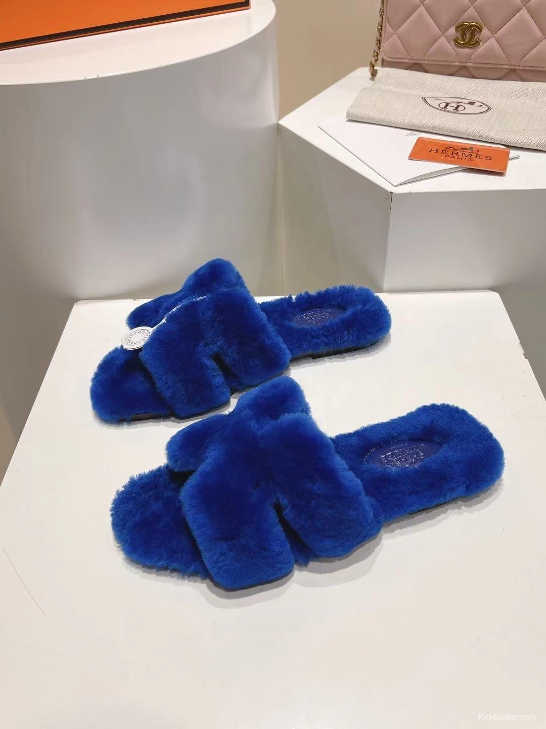 Hermès 2025 SS Love Slipper Flat Wool Slipper - LY00240