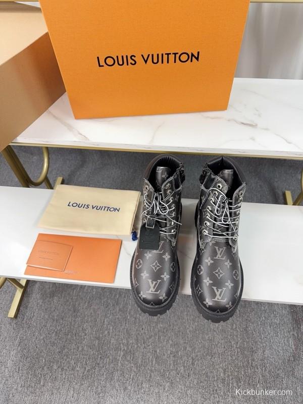 Timberland x LV Monogram Ankle Boots Waterproof Suede - LY00380