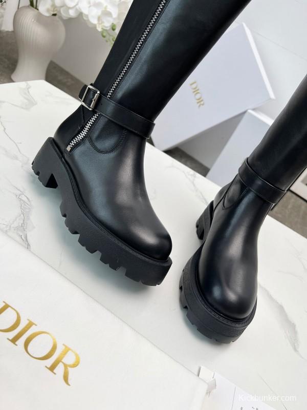 Dior 2025/SS Retro British Style Brogue New Knight Boots - LY00460