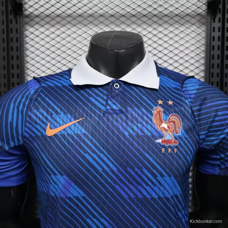 Player Version 2025 France Home Navy Blue Jersey