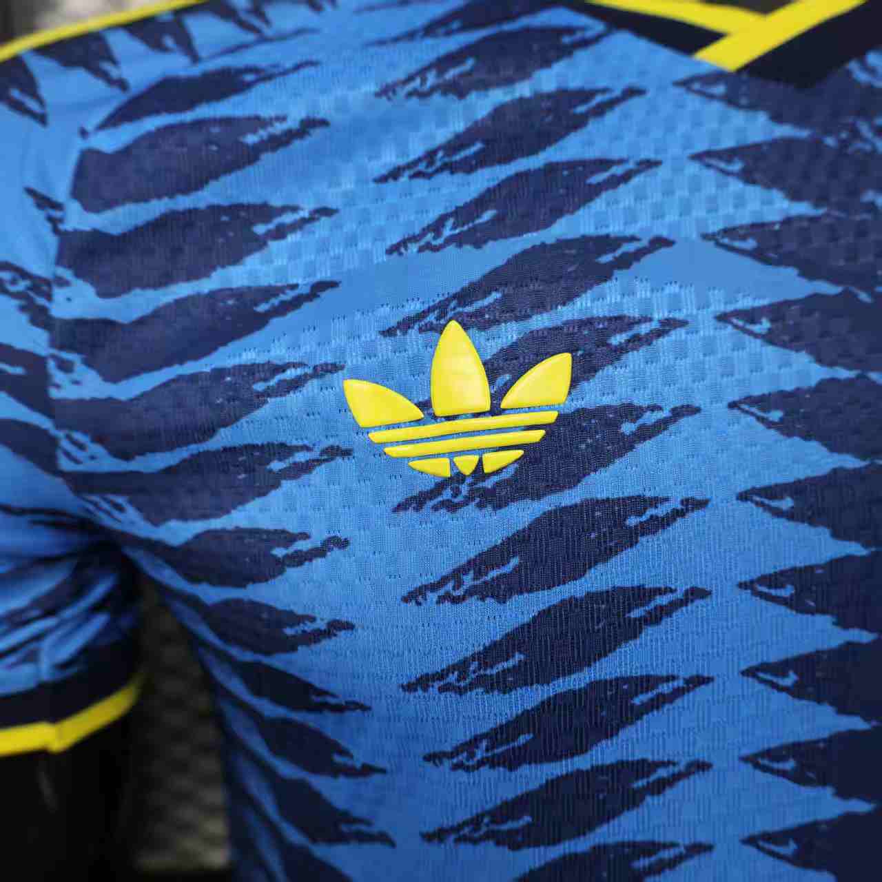 Player Version 2026 Colombia Away Blue with Zigzag Wave Pattern Jersey