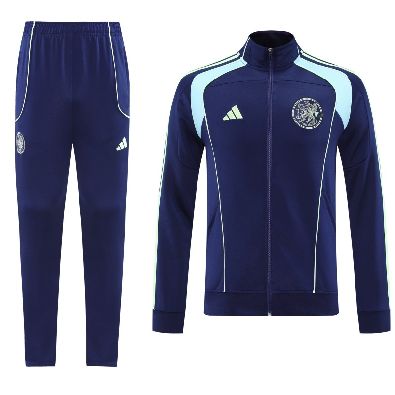 25/26 Ajax Amsterdam Navy Blue Full zipper Jacket Tracksuit+ long pants