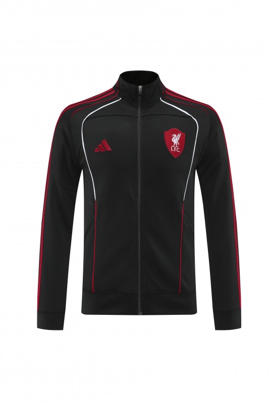 25/26 Liverpool FC Black  Full zipper Jacket Tracksuit+ long pants