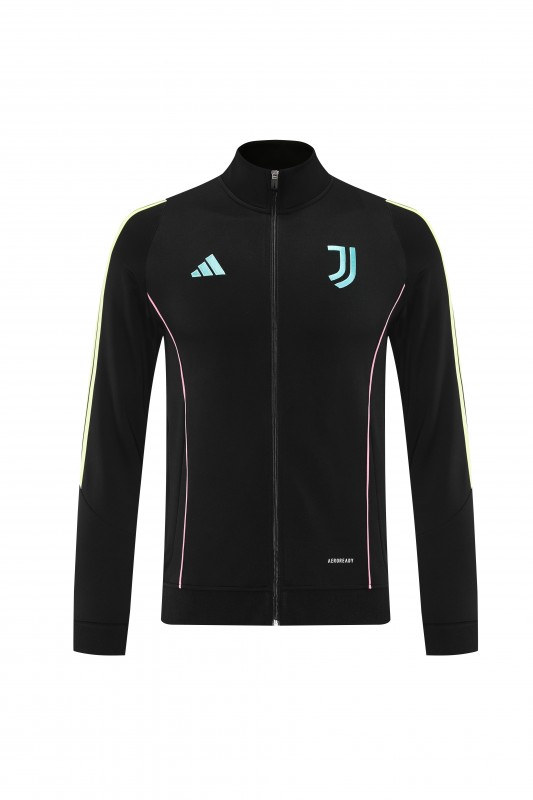 25/26  Juventus Black  Full zipper Jacket Tracksuit+ long pants