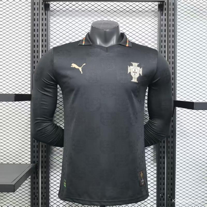 Player Version 2026 Portugal Goalkeeper Dark Grey Long Sleeve Jersey