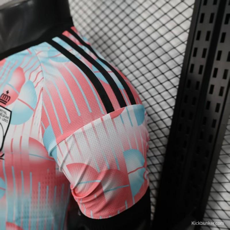 2026 Player Version Belgium Away White Pink Jersey