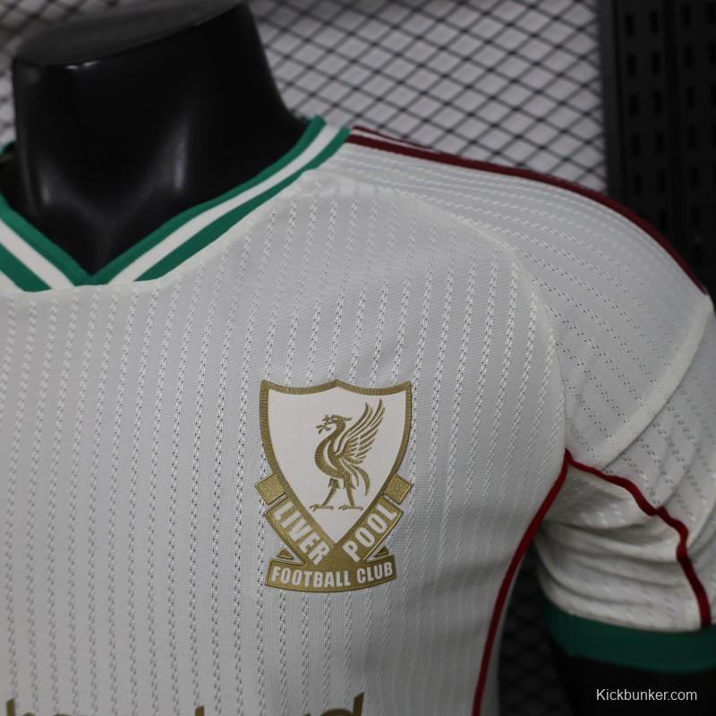 Player Version 26/27 Liverpool FC Off-White with Gold Crest  Special Edition Away Jersey