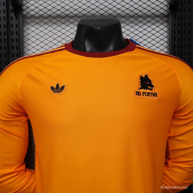 Player Version 2026 AS Roma x Adidas Originals Orange Special Edition Long Sleeve Jersey
