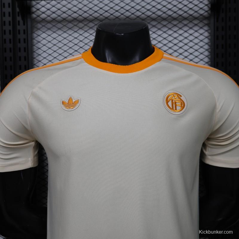 Player Version 26/27 Bayern Munich Cream White 1990 Vintage Remake Short Sleeve Jersey