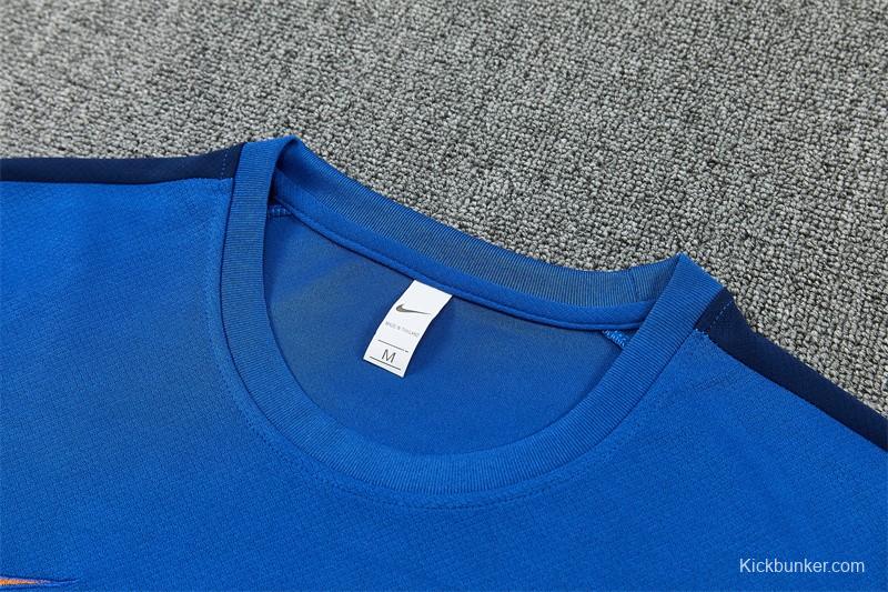 2026 France Blue & Orange Short Sleeve+Soccer Shorts