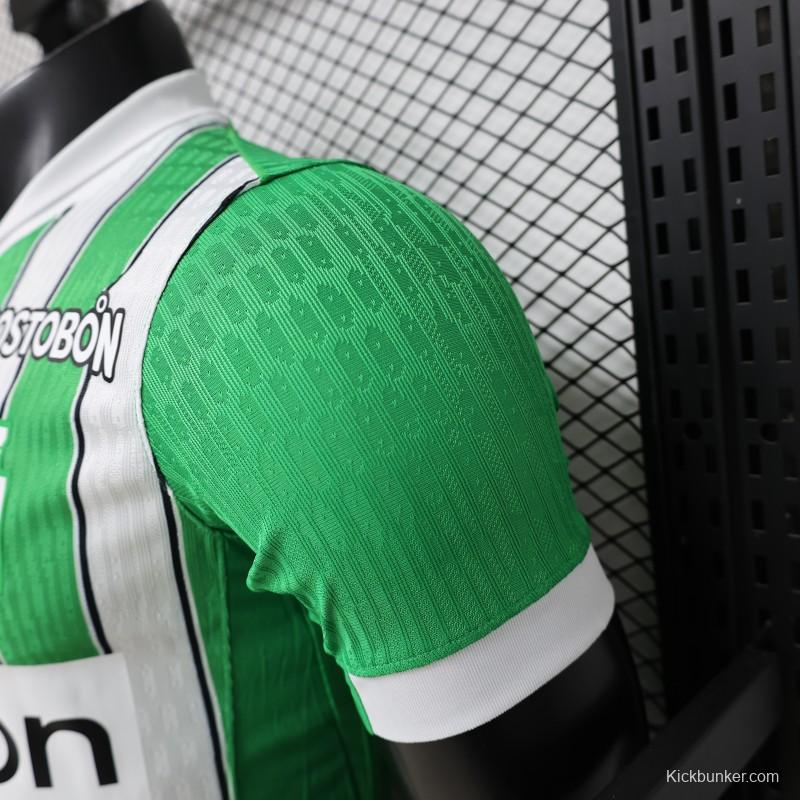 Player Version 26/27 Atlético Nacional Green & White with Vertical Stripe Home Jersey