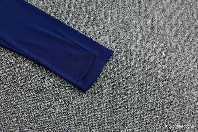 2026 Inter Milan Dark Navy Blue Half Zipper Jacket Tracksuit + Long Pants