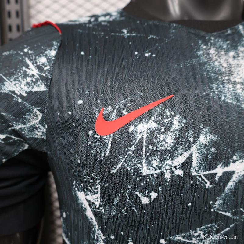 Player Version 2026 Canada Third Dark Grey with Shattered Ice Crystal Allover Print Jersey