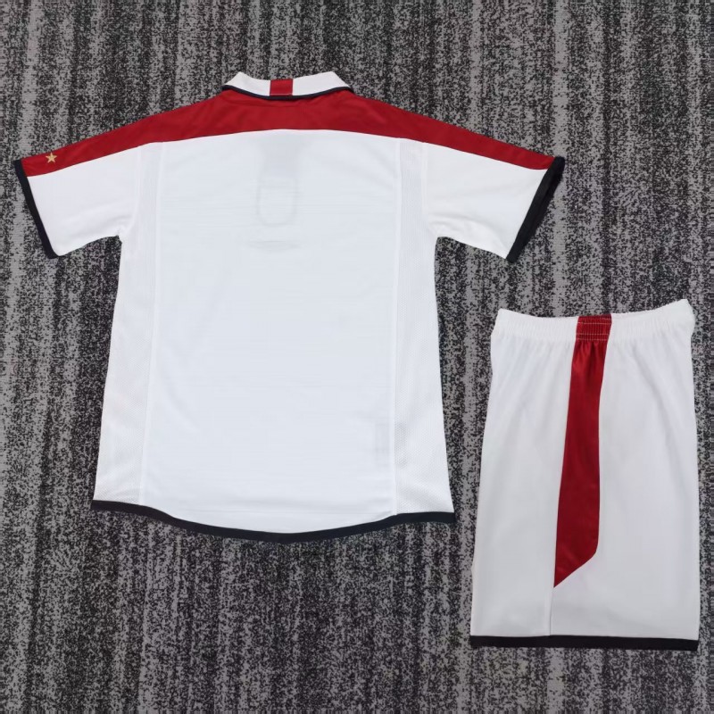 Retro 2003/04 Kids England White Home Jersey