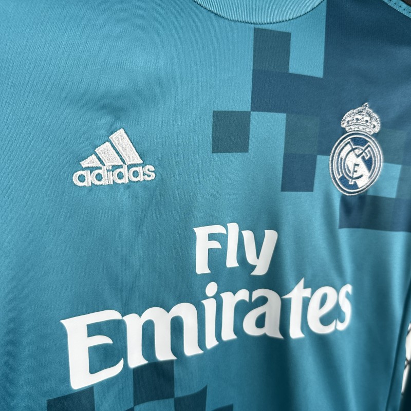 Retro Kids 17/18 Real Madrid Third Long Sleeve Jersey