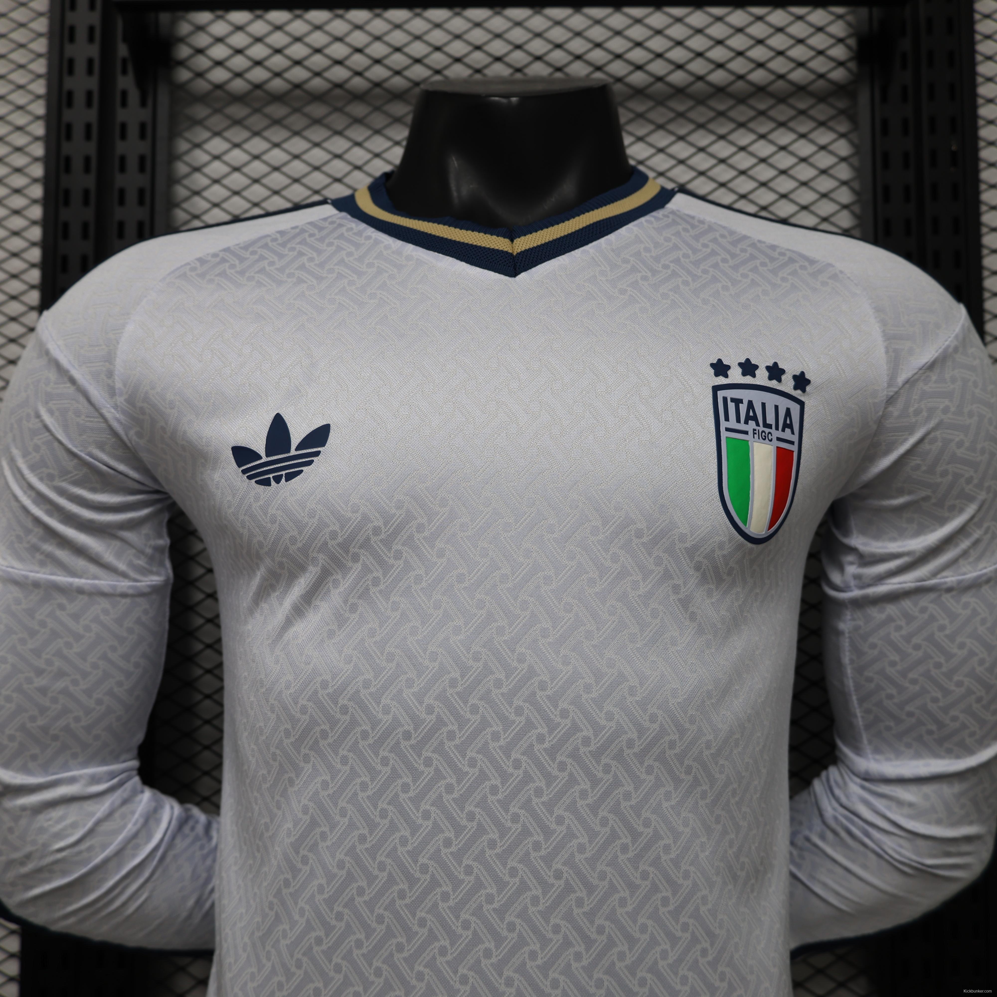 Player Version 2026 Italy Away White  Long Sleeve Jersey