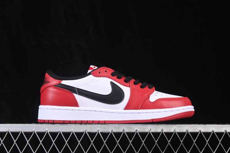 Nike Air Jordan 1 Low OG Retro Basketball Shoes with Classic White Red Black Colorway - HQ6998-600