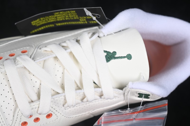Nike Air Jordan 3 Retro 'Miami' Sneakers with Premium Leather and Bold Colorblocking - IF4491-100