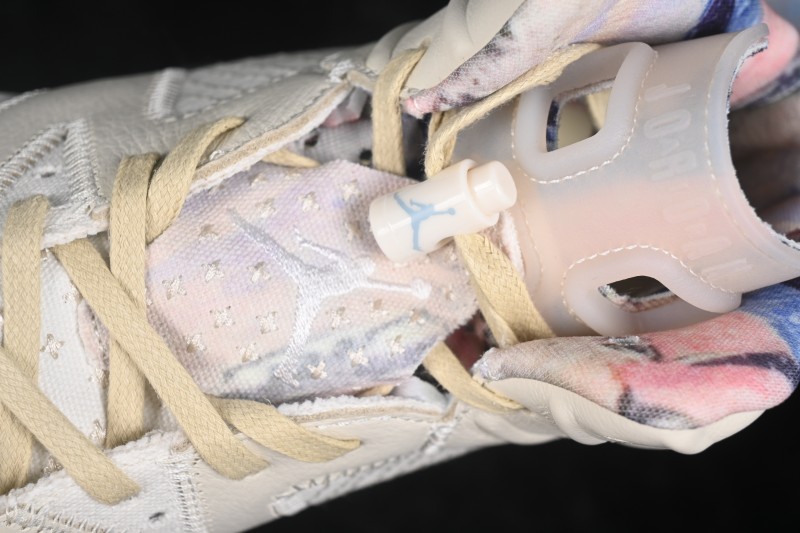 Nike Air Jordan 6 Retro 'Sashiko' Basketball Shoes with Blue Accents and Stitch Detailing - IR7255-110