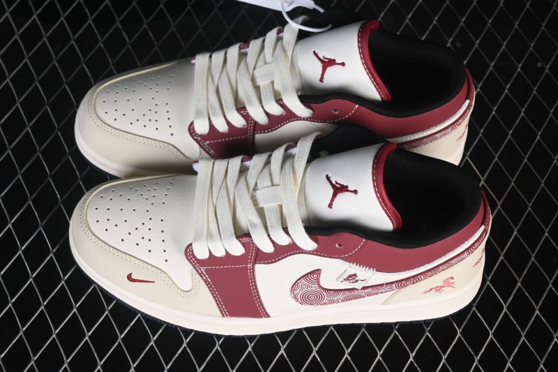 Nike Air Jordan 1 Low AJ1 Year of the Horse Limited Edition High-End Custom Low-Top Retro Basketball Shoes - JJ5908-004