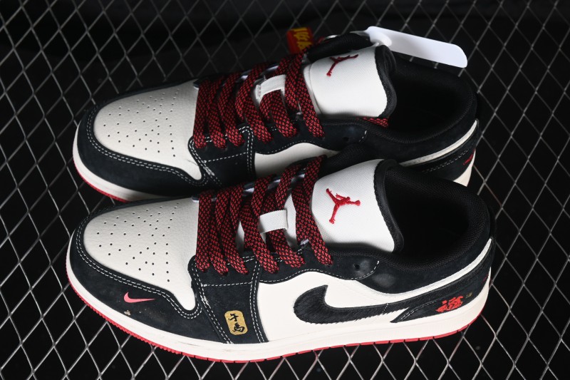 Nike Air Jordan 1 Low Year of the Horse Limited Edition Custom Basketball Shoes - MZ9588-846