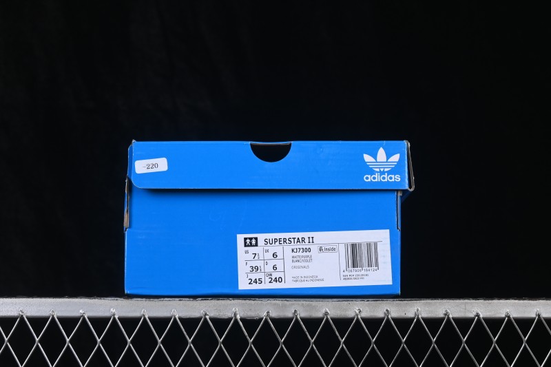 Adidas Originals Superstar II Casual Skateboarding Shoes with Classic Shell Toe - KJ7300