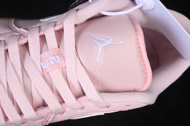 Nike Air Jordan 1 Low Retro Basketball Shoes with Light Gum Pink Accent - DC0774-601
