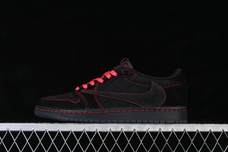 Nike Travis Scott Air Jordan 1 Low OG Retro Basketball Shoes with Reverse Swoosh - DM7866-003