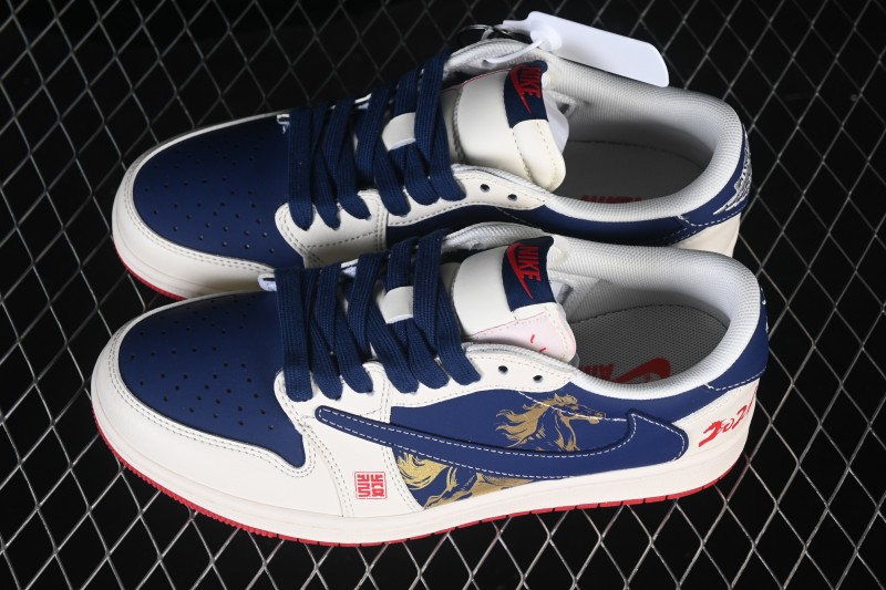 Nike Travis Scott x Fragment Design x Air Jordan 1 Low OG SP Casual Skateboarding Shoes - FF9989-011