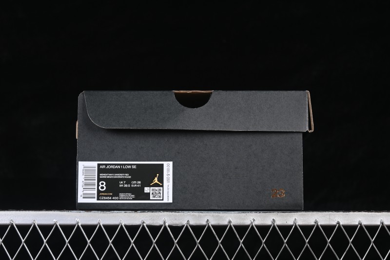 Nike Air Jordan 1 Low Retro Basketball Sneakers with Iconic Color Blocking - CZ8454-400