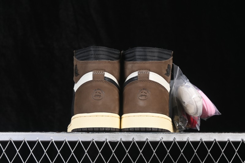 Nike Air Jordan 1 High OG Travis Scott Reverse Swoosh Limited Edition Basketball Shoes - CD4487-100