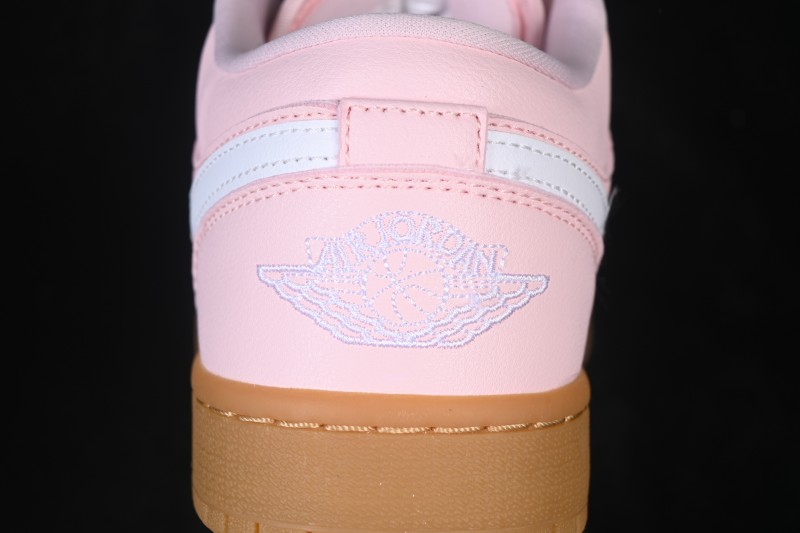Nike Air Jordan 1 Low Retro Basketball Shoes with Light Gum Pink Accent - DC0774-601