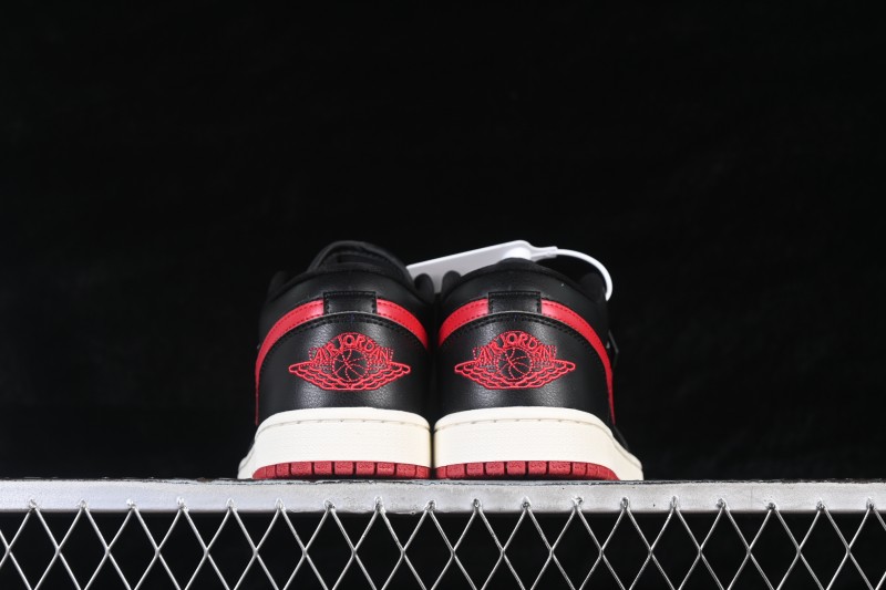 Nike Air Jordan 1 Low Retro Basketball Shoes with Classic Black and Red Colorway - DC0774-061