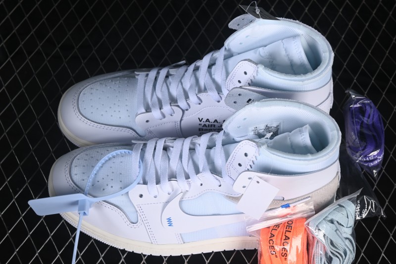 Nike Air Jordan 1 Retro High OG Off-White Collaboration Basketball Shoes - AA3834-100