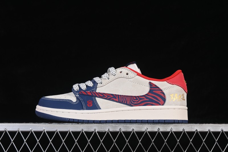 Nike Air Jordan 1 Low Retro Basketball Shoes Year of the Horse Limited Edition Custom - JJ2508-102