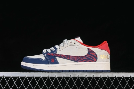 Nike Air Jordan 1 Low Retro Basketball Shoes Year of the Horse Limited Edition Custom - JJ2508-102