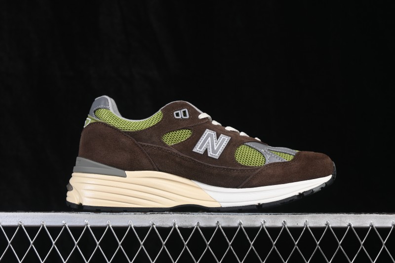 Kith x New Balance Made in USA M991 Retro Running Shoes with Pigskin Suede and ABZORB Cushioning - U991CK2