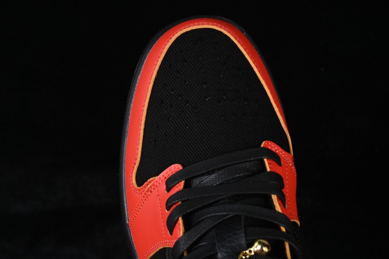 Nike Air Jordan 1 Low AJ1 Basketball Sneakers with Black Cherry Red Colorway - IQ3460-010