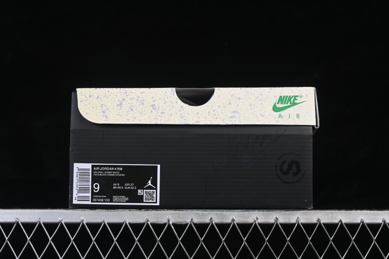 Nike Air Jordan 4 Remastered AJ4 Retro Trainers with Mixed Textile, Leather and Suede Upper - IB7408-133