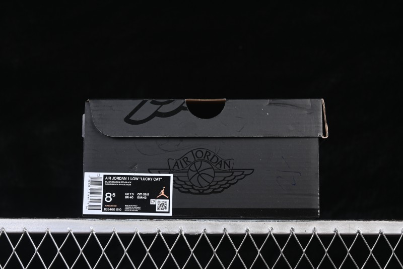 Nike Air Jordan 1 Low AJ1 Basketball Sneakers with Black Cherry Red Colorway - IQ3460-010