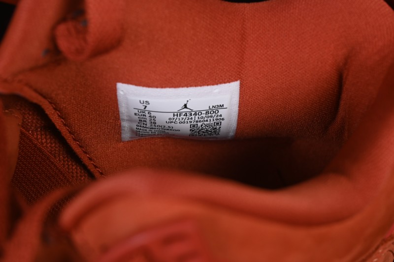 Nike Nigel Sylvester x Air Jordan 4 OG Brick By Brick Red Suede Sneakers - HF4340-800