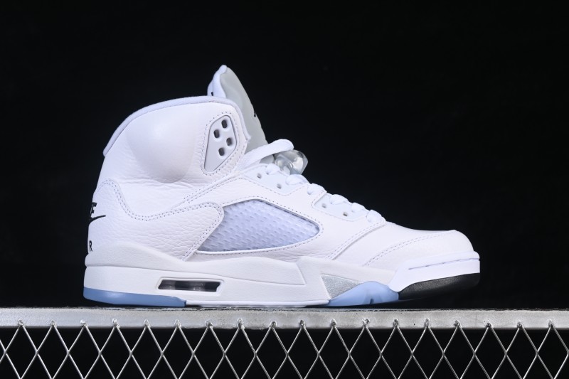 Nike Air Jordan 5 Retro OG 'White Metallic' Basketball Shoes with Iconic Design - HQ7978-103