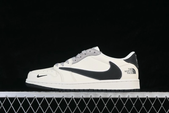 Nike Air Jordan 1 Low AJ1 x The North Face Collaboration Classic Black High-End Custom Low-Top Retro Basketball Shoes - LD2028-071