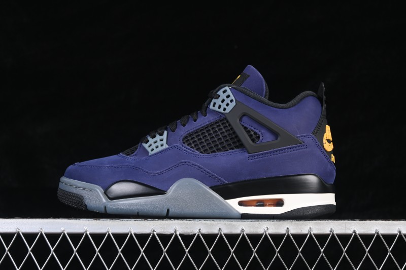 Nike Air Jordan 4 Retro "Lakers" Basketball Shoes with Premium Leather and Purple-Gold Colorway - FV5029-500